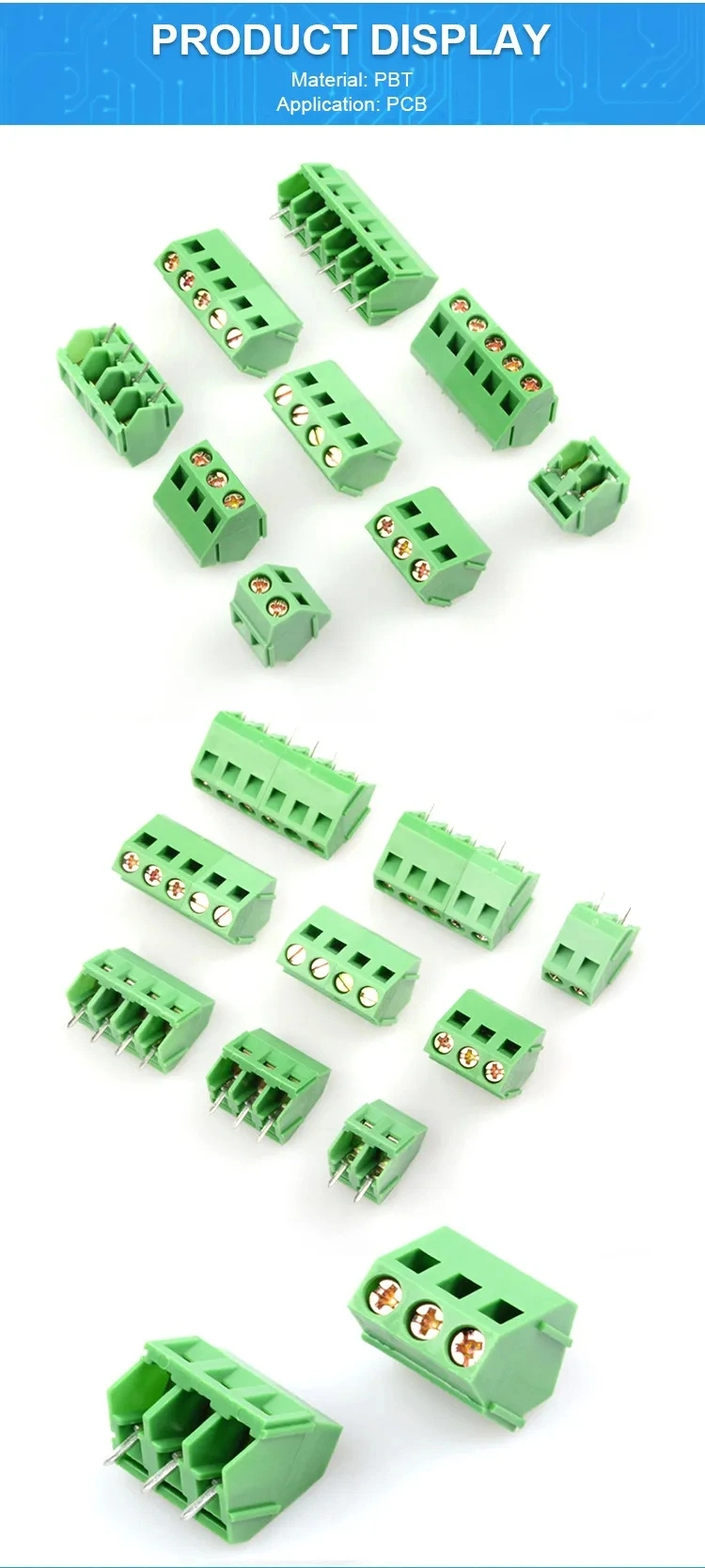 2edg 5.08mm Panel Mount Quick Connector 90 Degree Angle PCB Plug in Terminal Block Screwless Terminal Block